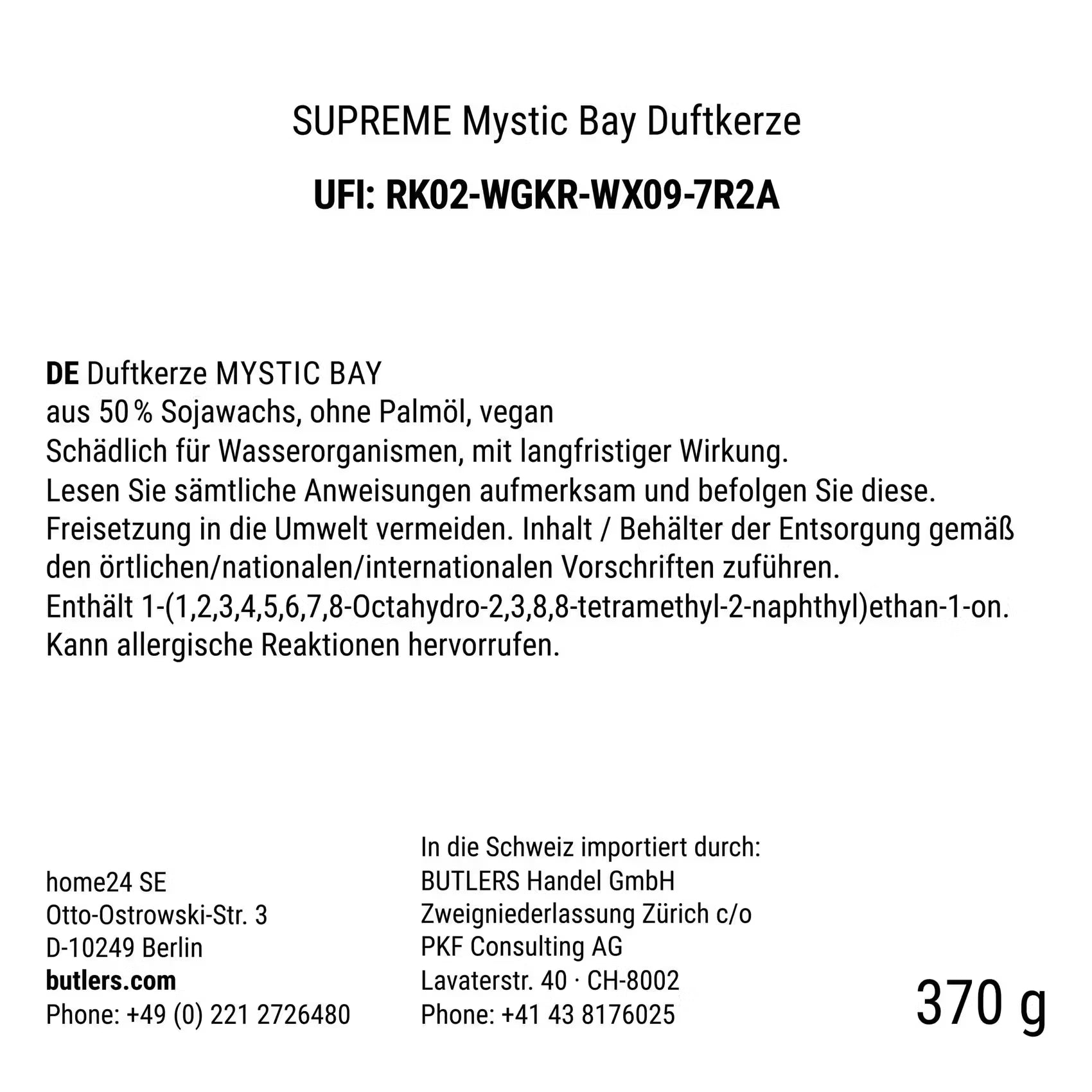 SUPREME Duftkerze Mystic Bay