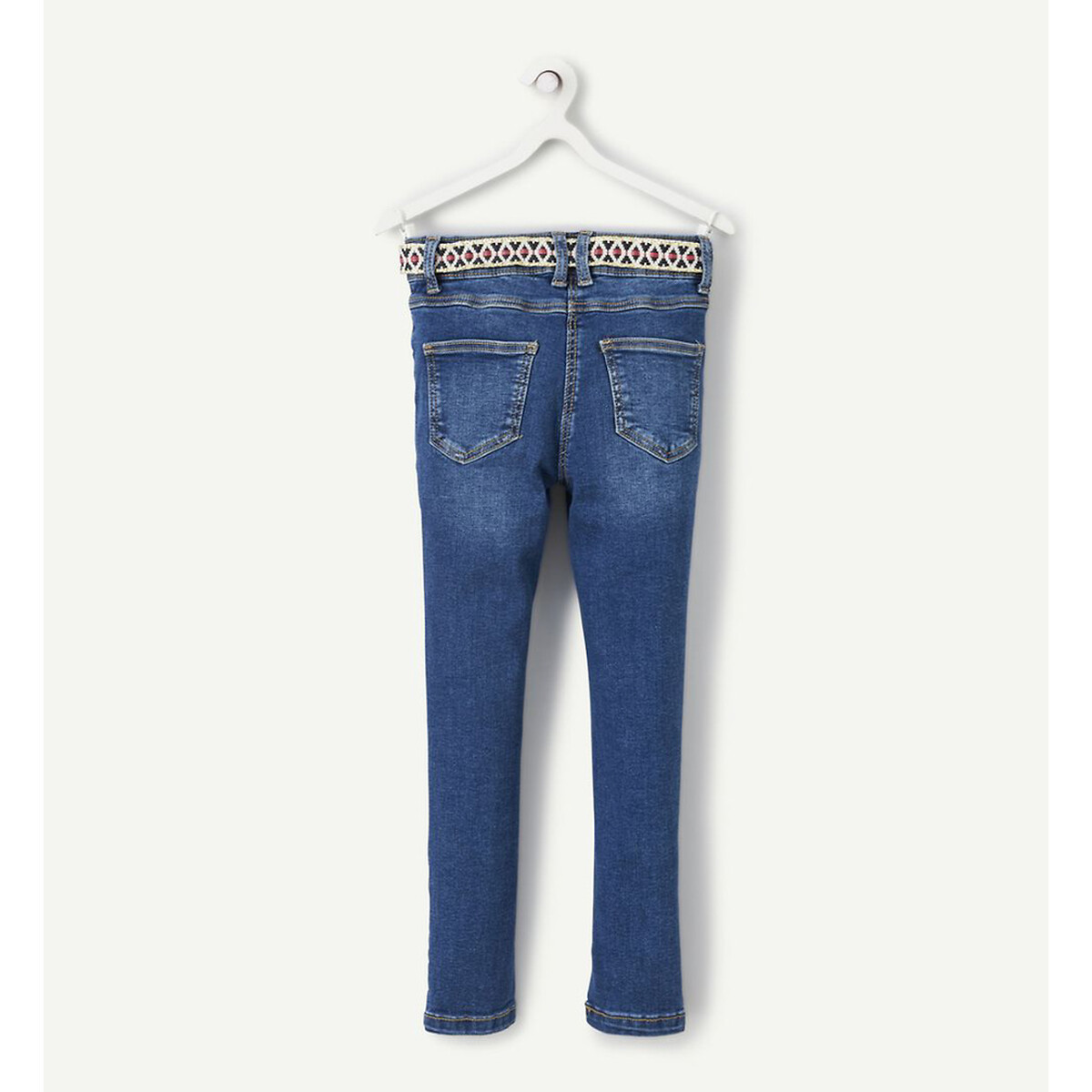TAPE A L'OEIL<br>Calça jeans skinny com cinto trançado
