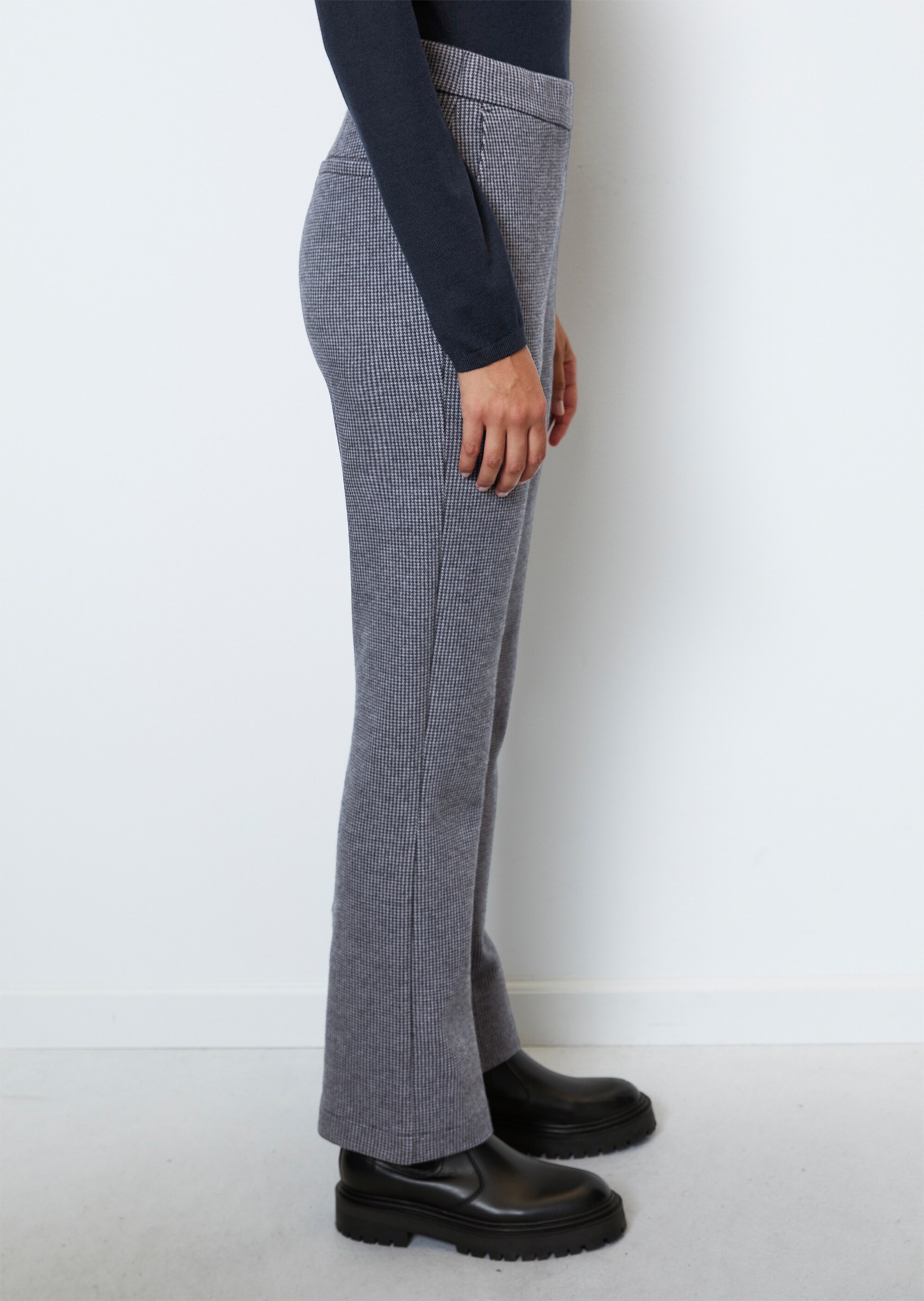 Zigarettenhose straightaus Doubleface-Jersey