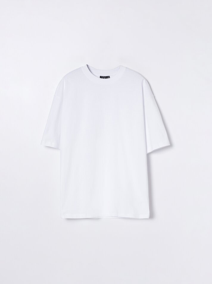 Camiseta básica oversized - Branca