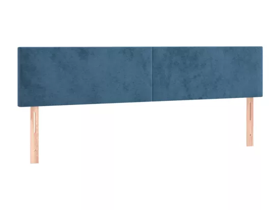Sommier tapissier matelas et LED Bleu foncé 180x200 cm Velours