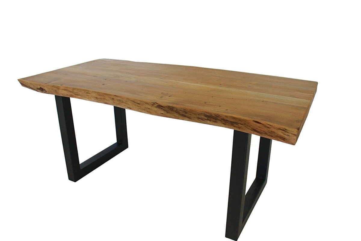 Sedex Bellary Esstisch mit U-untergestell 160x90x76 cm schwarz/natur