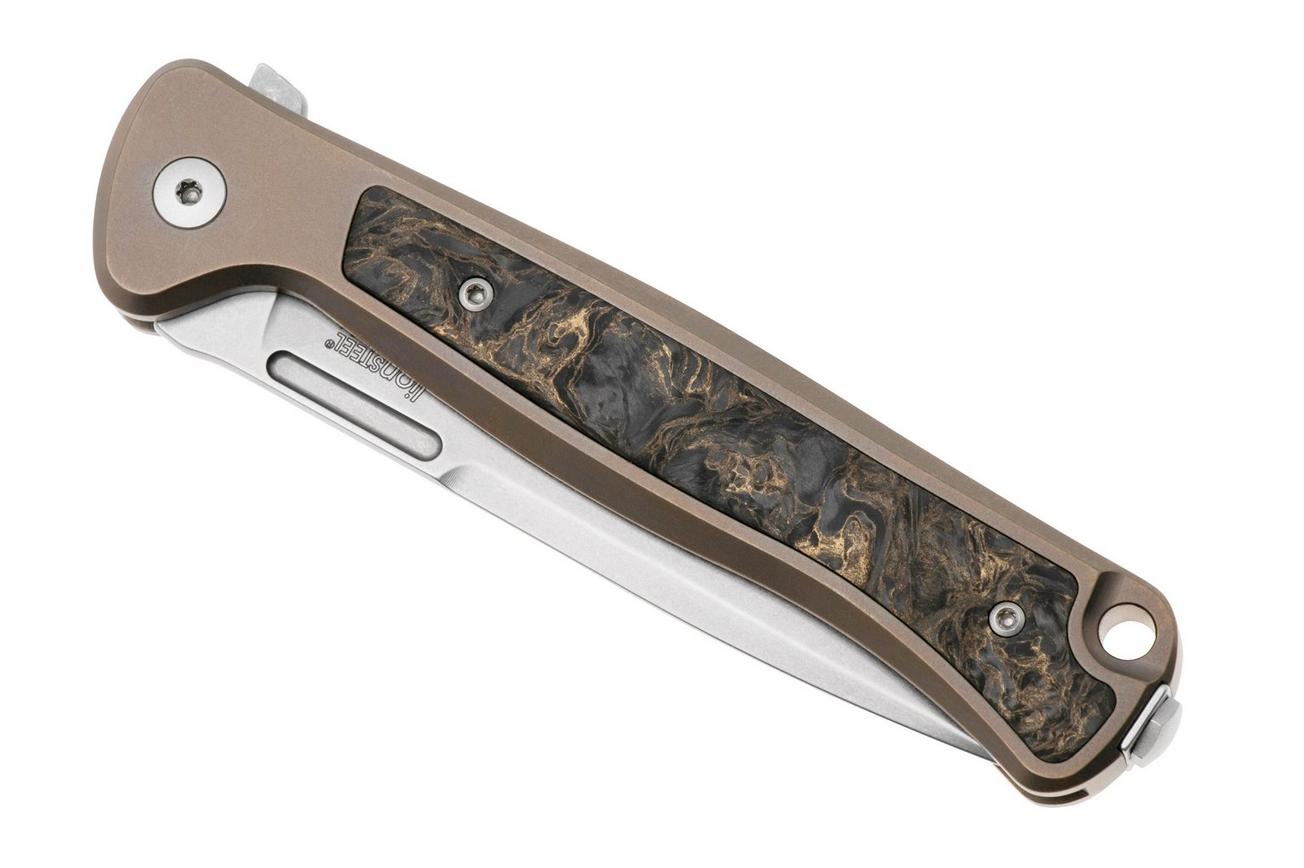 LionSteel Skinny Solid SK01 BR Bronze Titanium, Gold Dark Matter Carbonfiber inlay zakmes, Molletta design