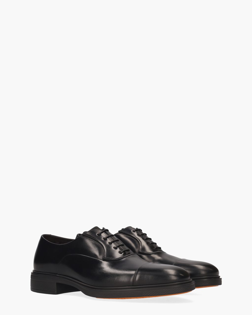 Santoni 18957 Zwart Heren Veterschoenen