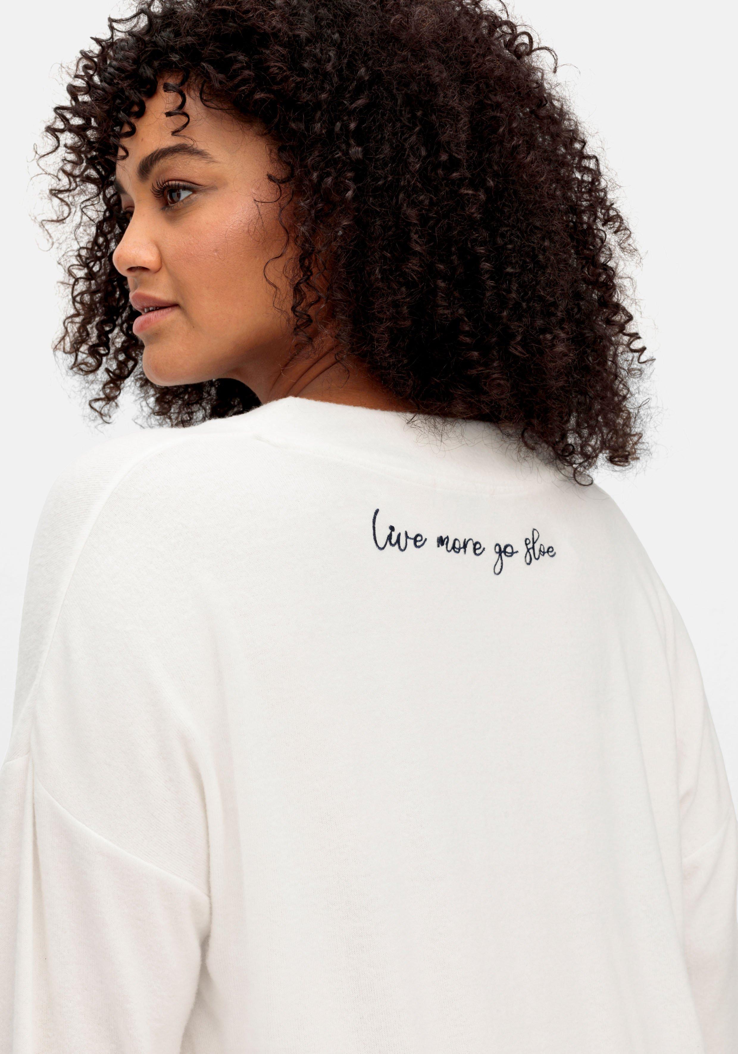 Oversize-Sweatshirt mit Stickerei hinten