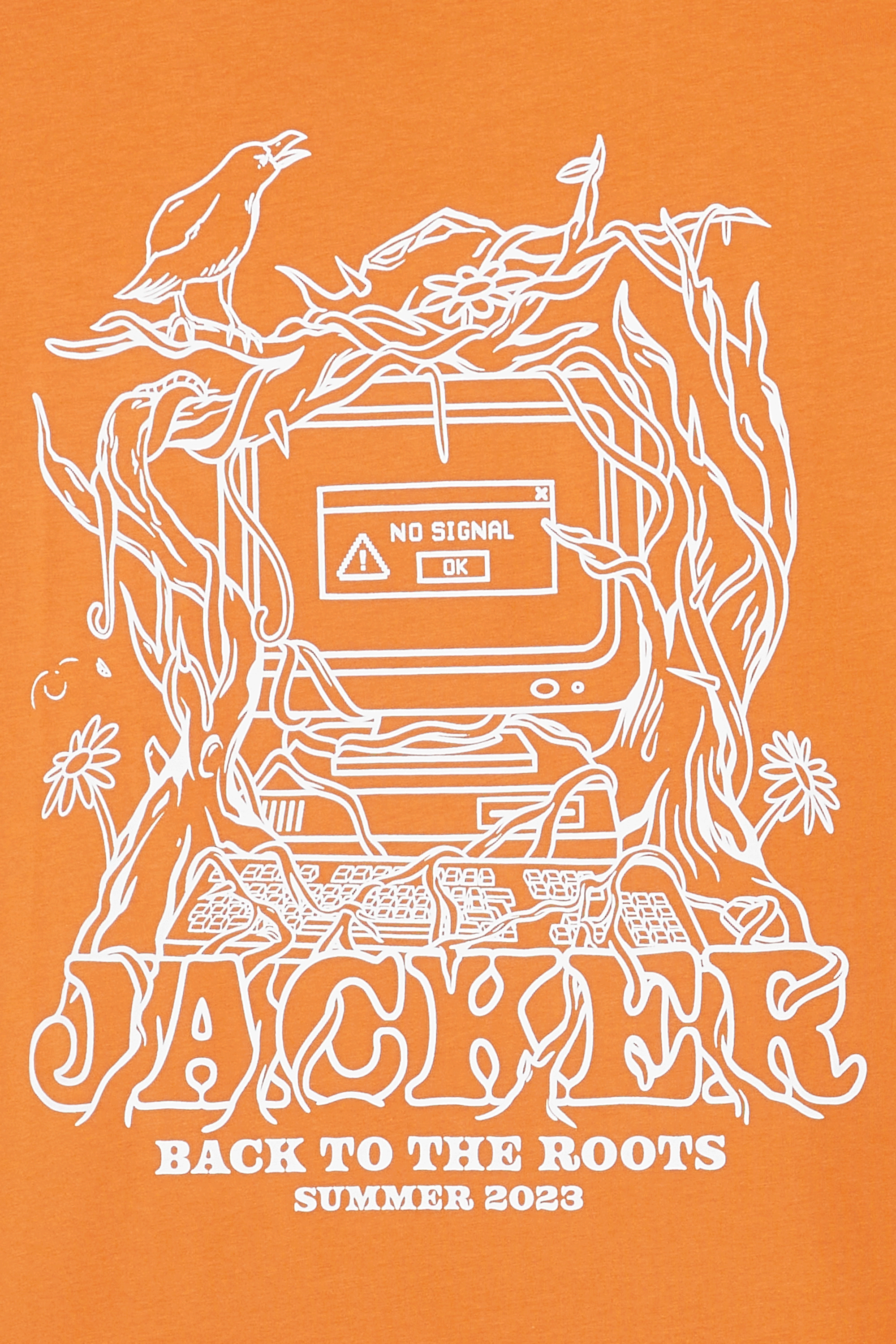JACKER T-shirt NO SIGNAL Marron