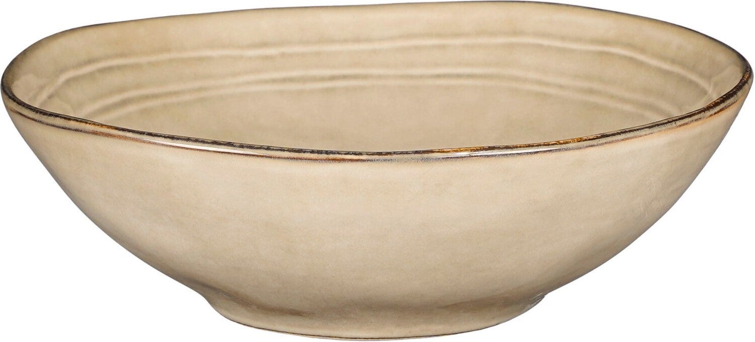 Mica Decorations serveerschaal Tabo crème D 20 H 6,5 cm