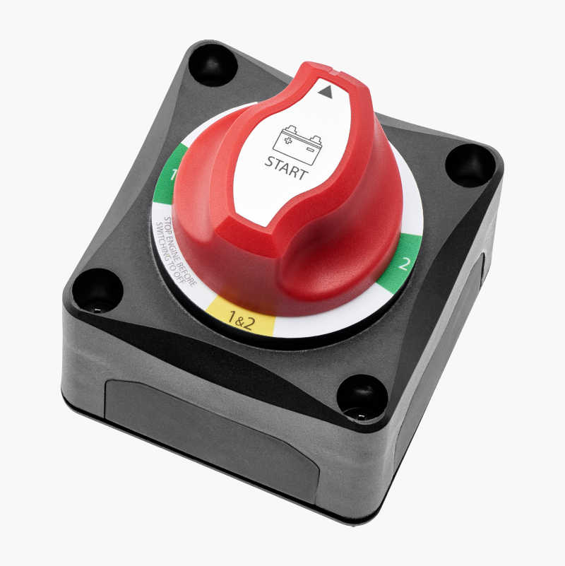 Batterivelger 1–2–1+2–OFF med ADF