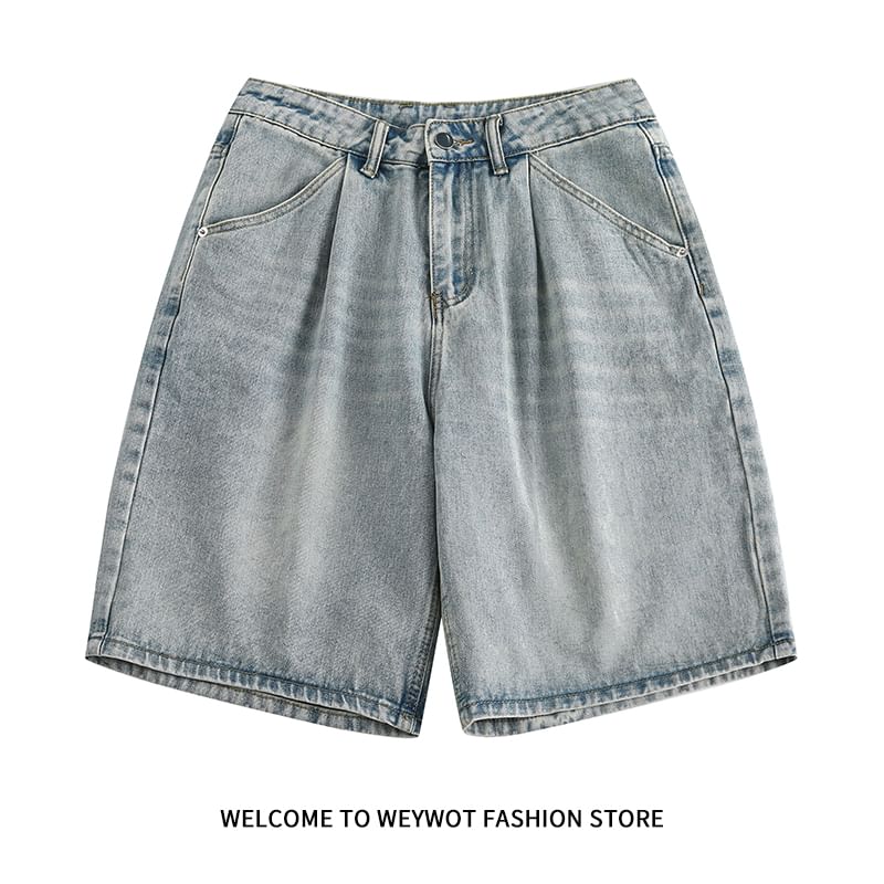 Sagidolls - Mid Rise Washed Denim Shorts