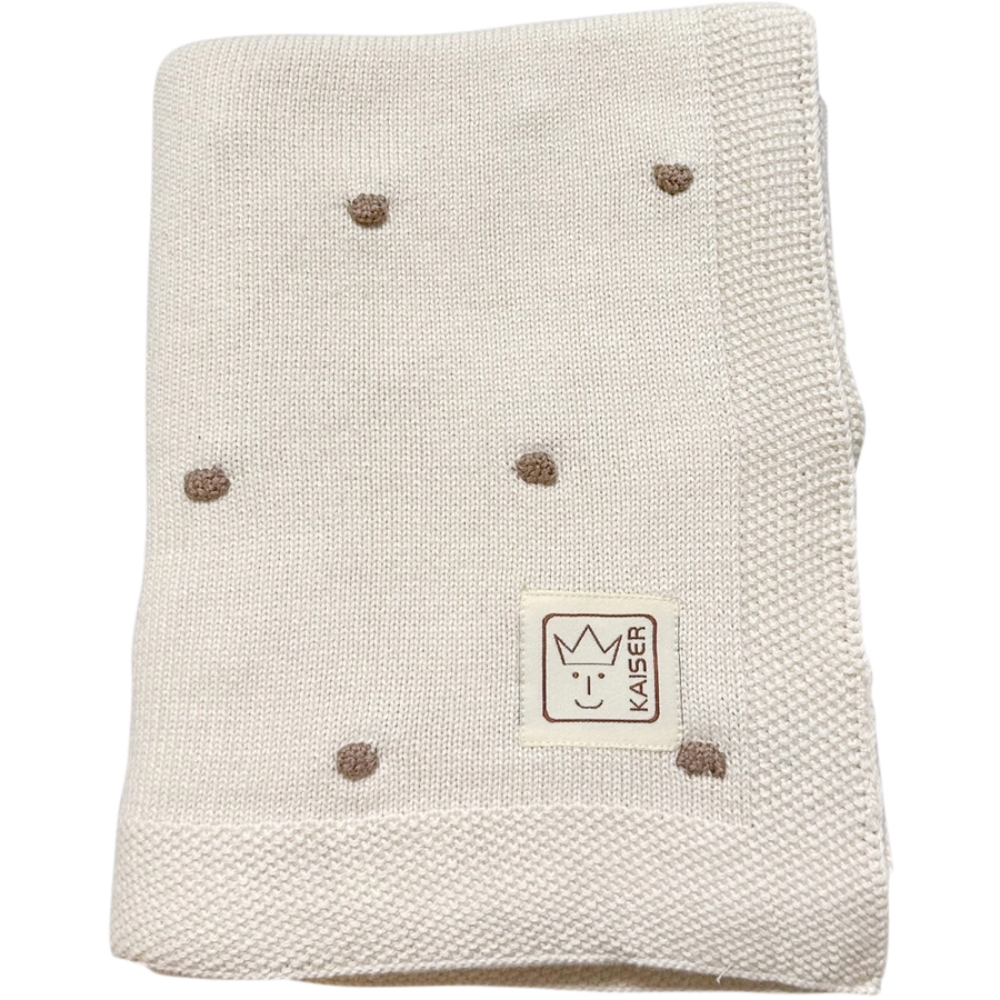 Kaiser Babydecke KNOTS organic cotton cremeknots light brown