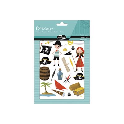 Maildor - 6 feuilles gommettes pirates