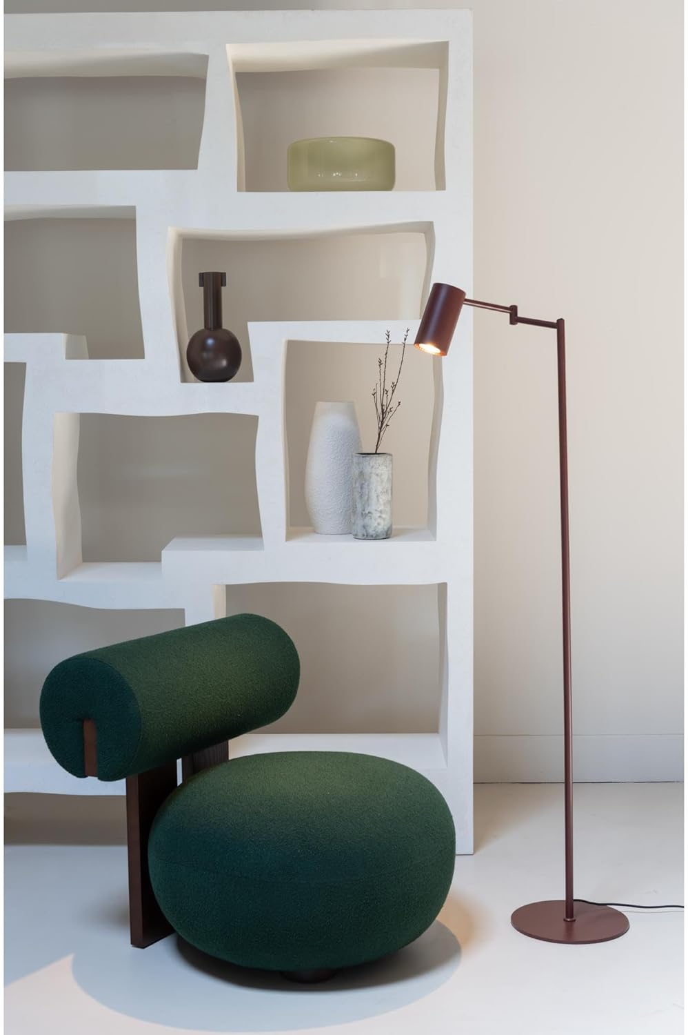 it's about RoMi Stehleuchte Bilbao - Rot - 53x28x154cm - Rund - Metall - Stehlampe Wohnzimmer & Schlafzimmer - Stehlampe modern