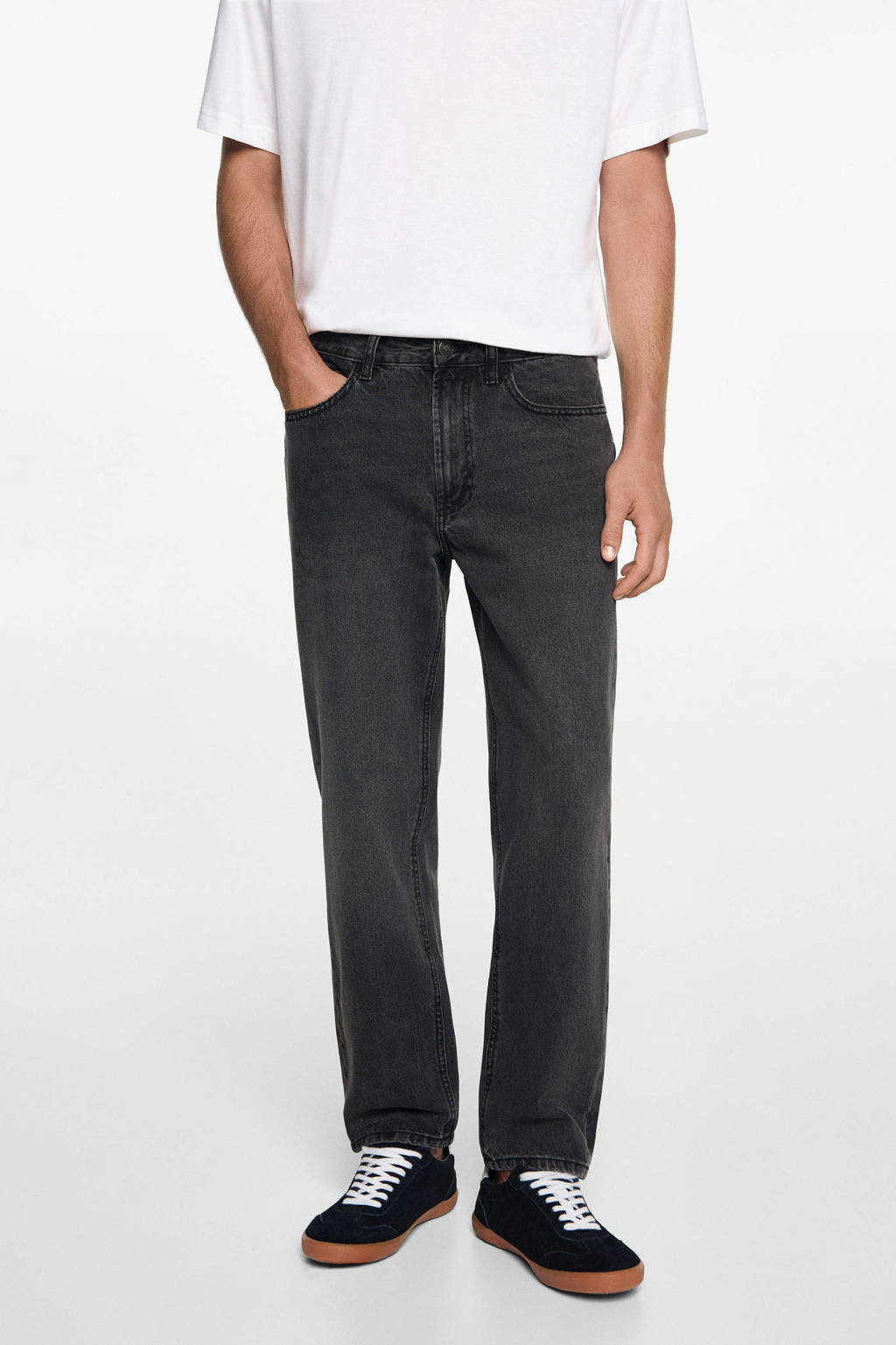 MANGO TEEN regular fit jeans grey denim