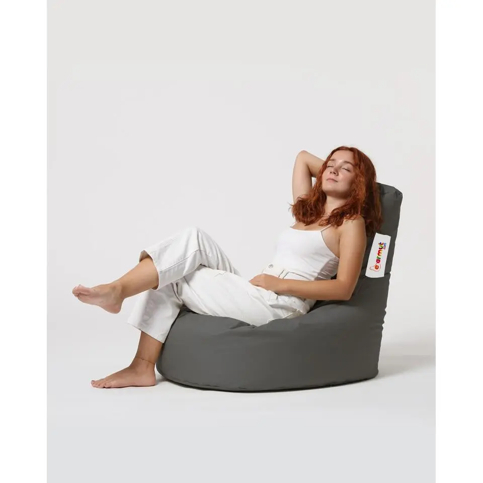 Emob Tuin Zitzak van Atelier Del Sofa - Waterdicht, Hoge Dichtheid, Donkergrijs