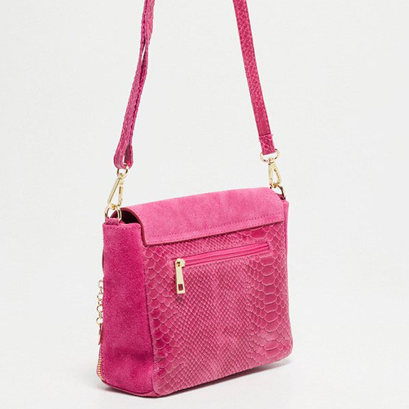 Christian Laurier Sac bandoulière en Cuir Acil rose - 23x18.5x8 cm