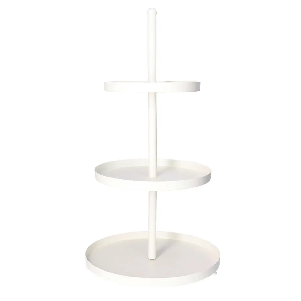 Etagere - wit - metaal - 3-laags - 25 x 35 cm - hapjes/high tea