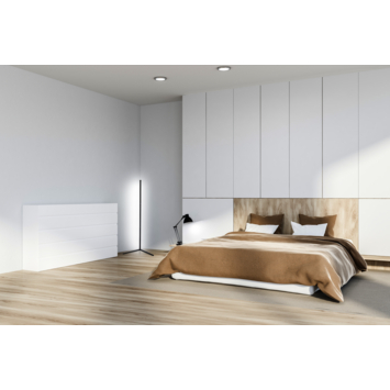 Grundig staande LED-hoeklamp, kleur- en wit licht, mee-beweegbaar op muziek 230V - 5W - 360 Lm