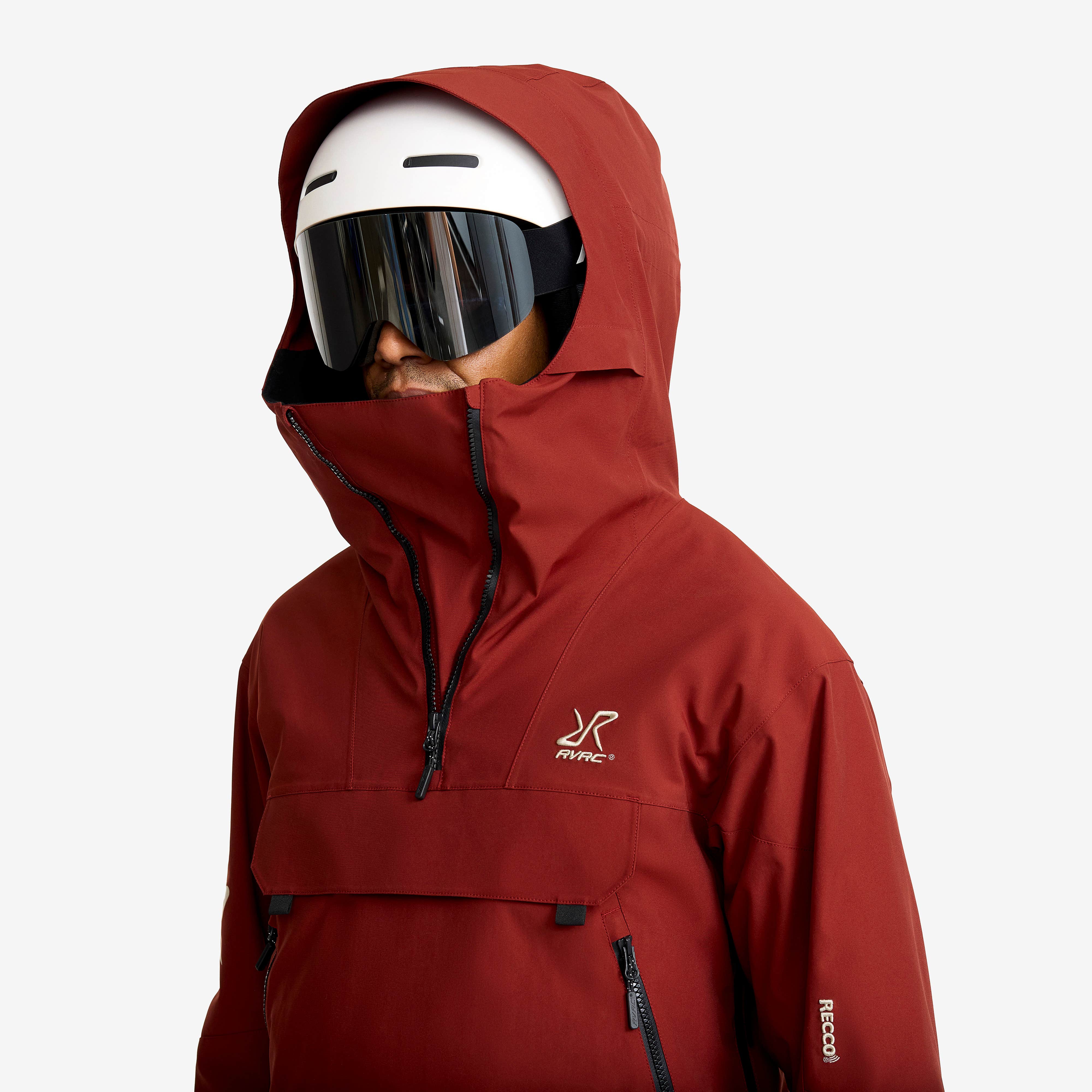 Halo 2L Insulated Ski Anorak Herre Fired Brick
