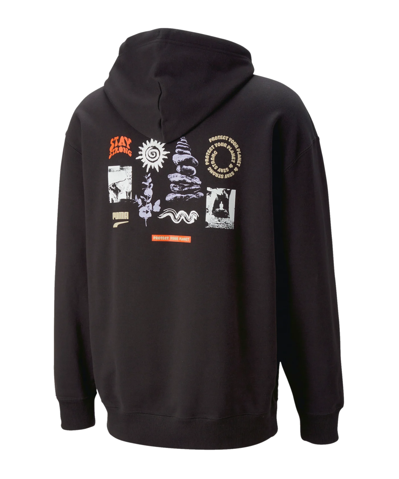 PUMA DOWNTOWN Graphic Hoody Schwarz F01