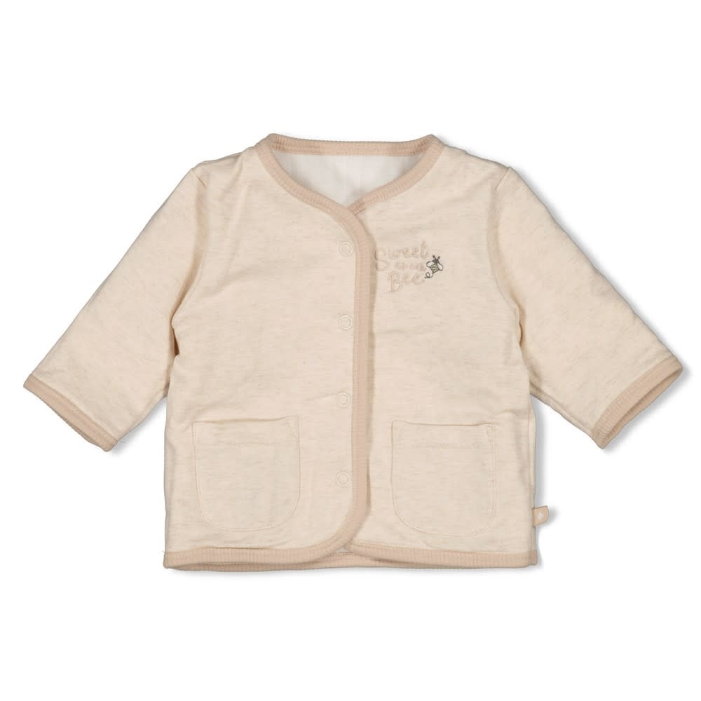 Feetje Feetje omkeerbaar jasje ao embroidery - Honey Bear offwhite