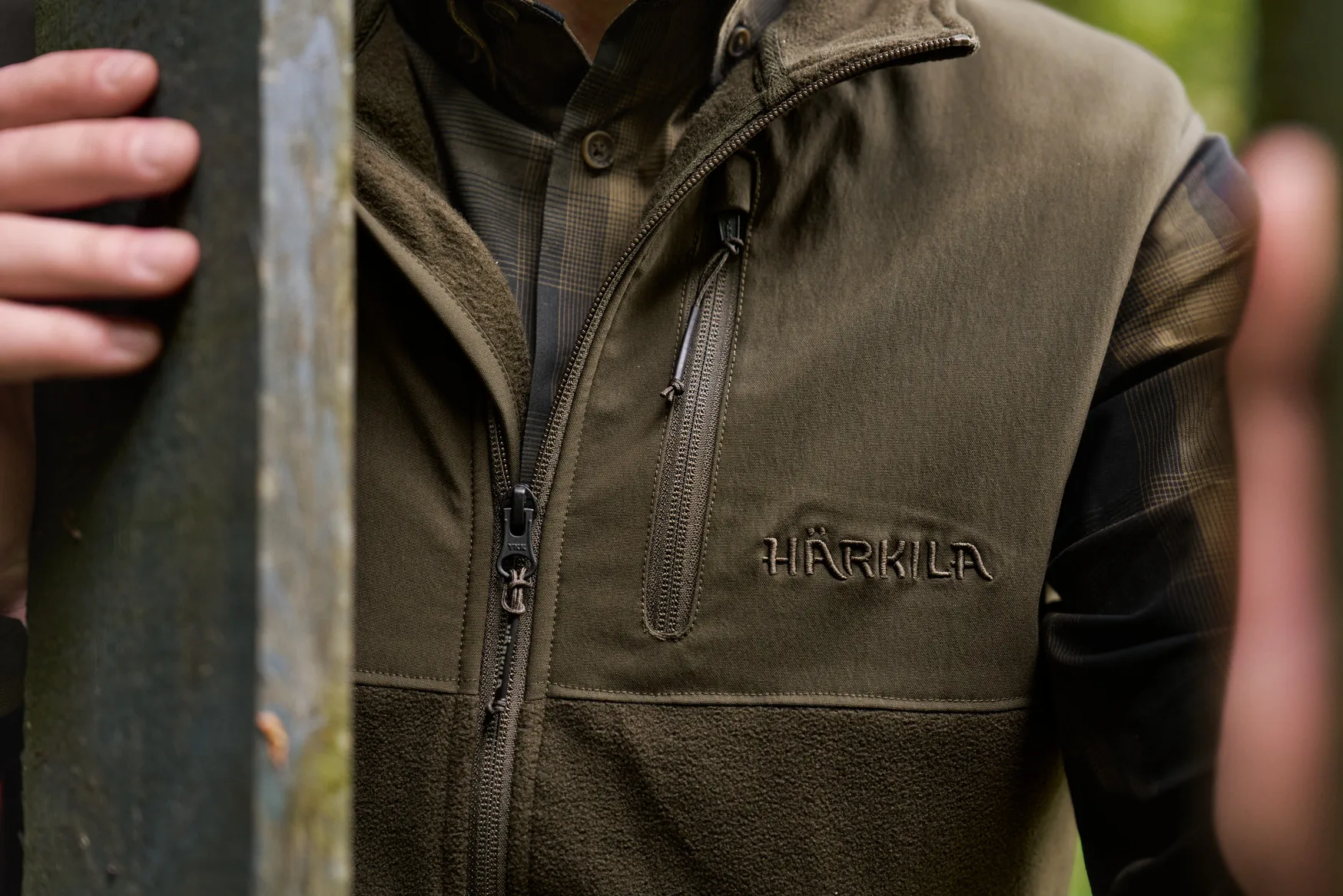 Härkila Men's Fjell Fleece Vest Hunting Green/willow Green