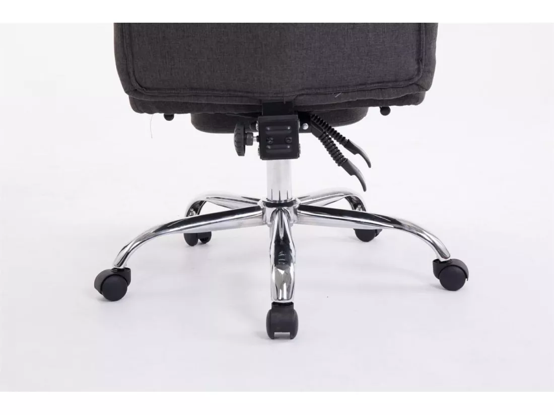 Chaise de bureau - Tissu - Gris foncé - XL Troy