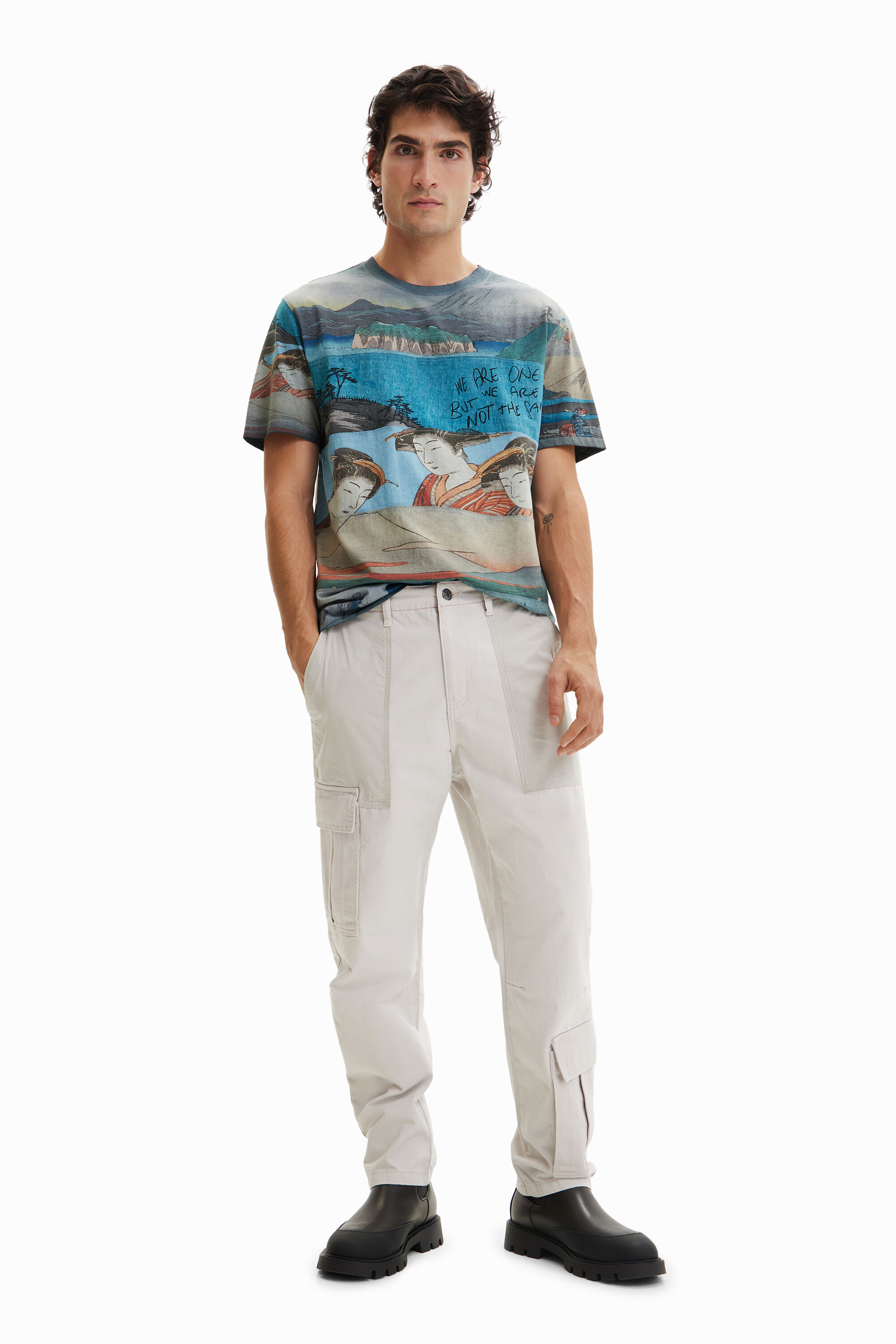 Pantalon cargo patchwork