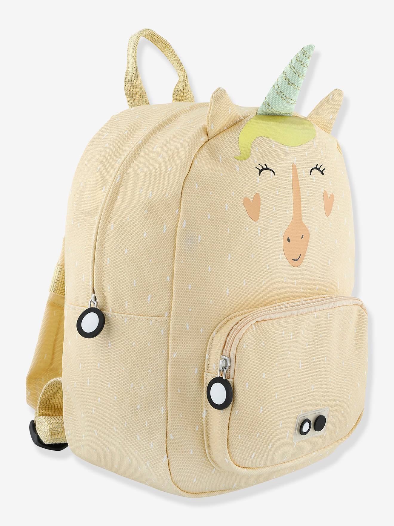 Mochila TRIXIE com estampa de animais, amarelo escuro, lisa.