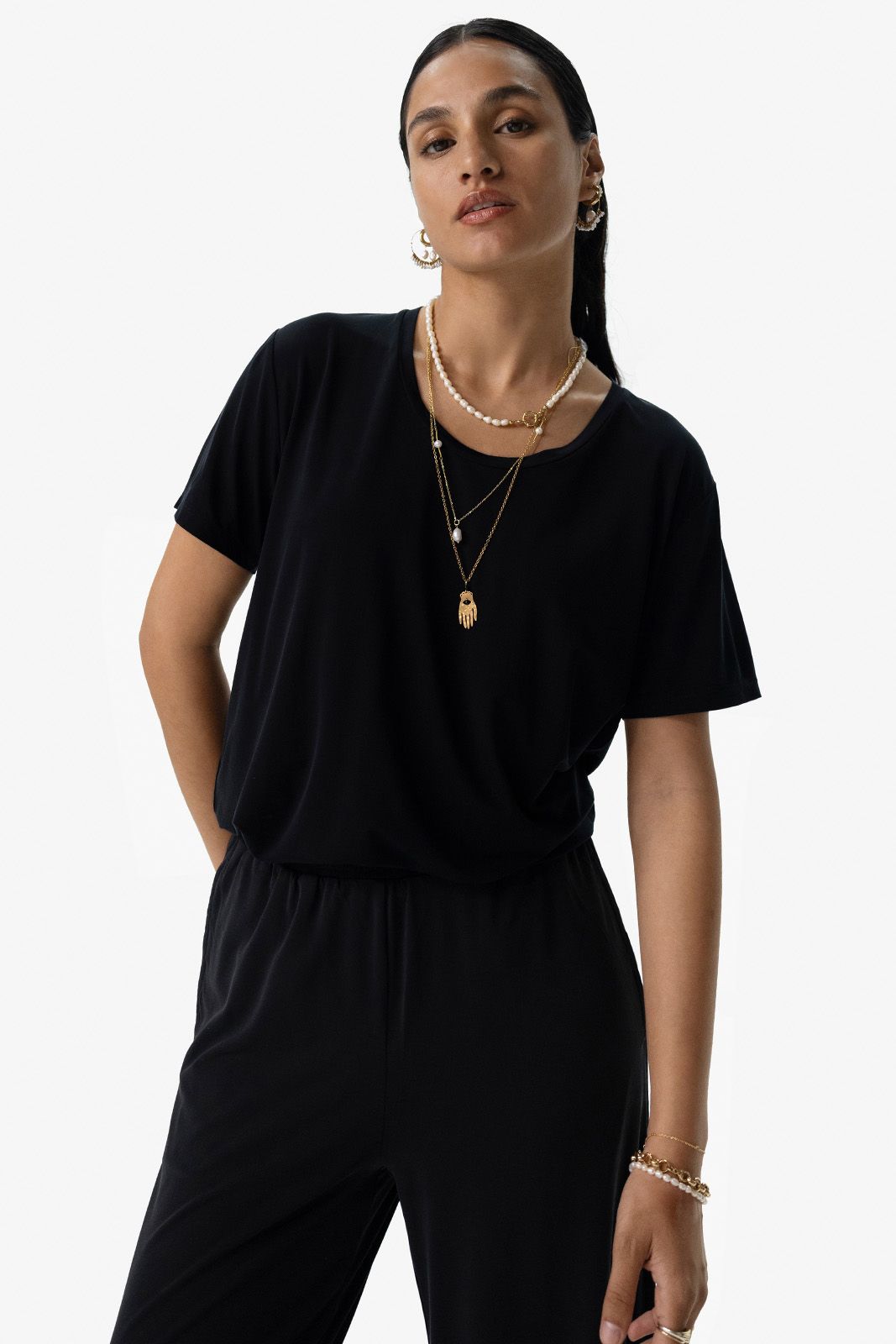 Zwart basic T-shirt