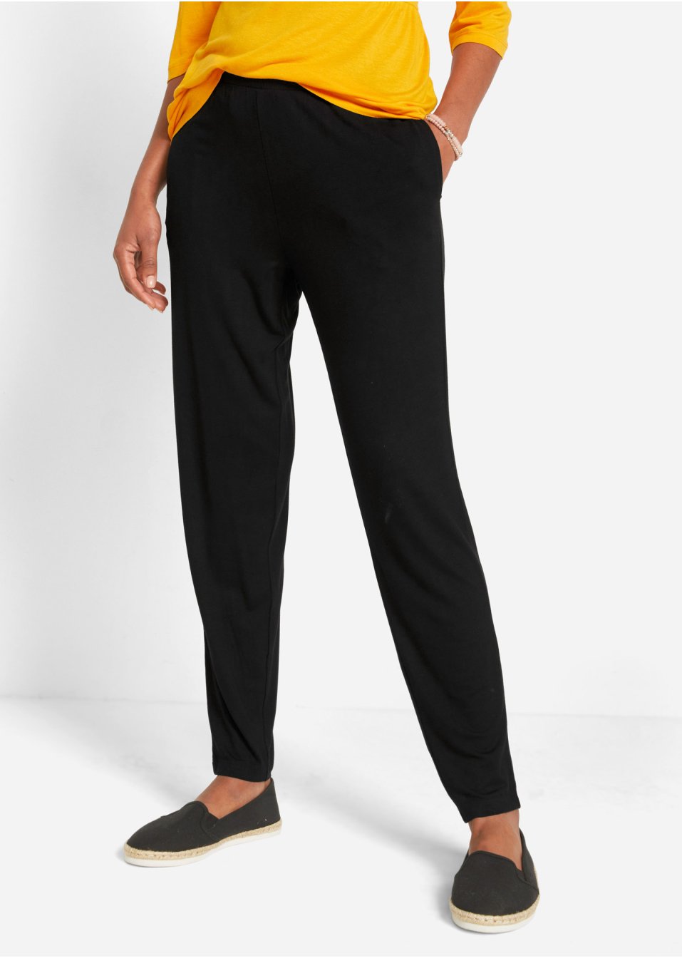 Lot de 2 pantalons en viscose avec taille confortable
