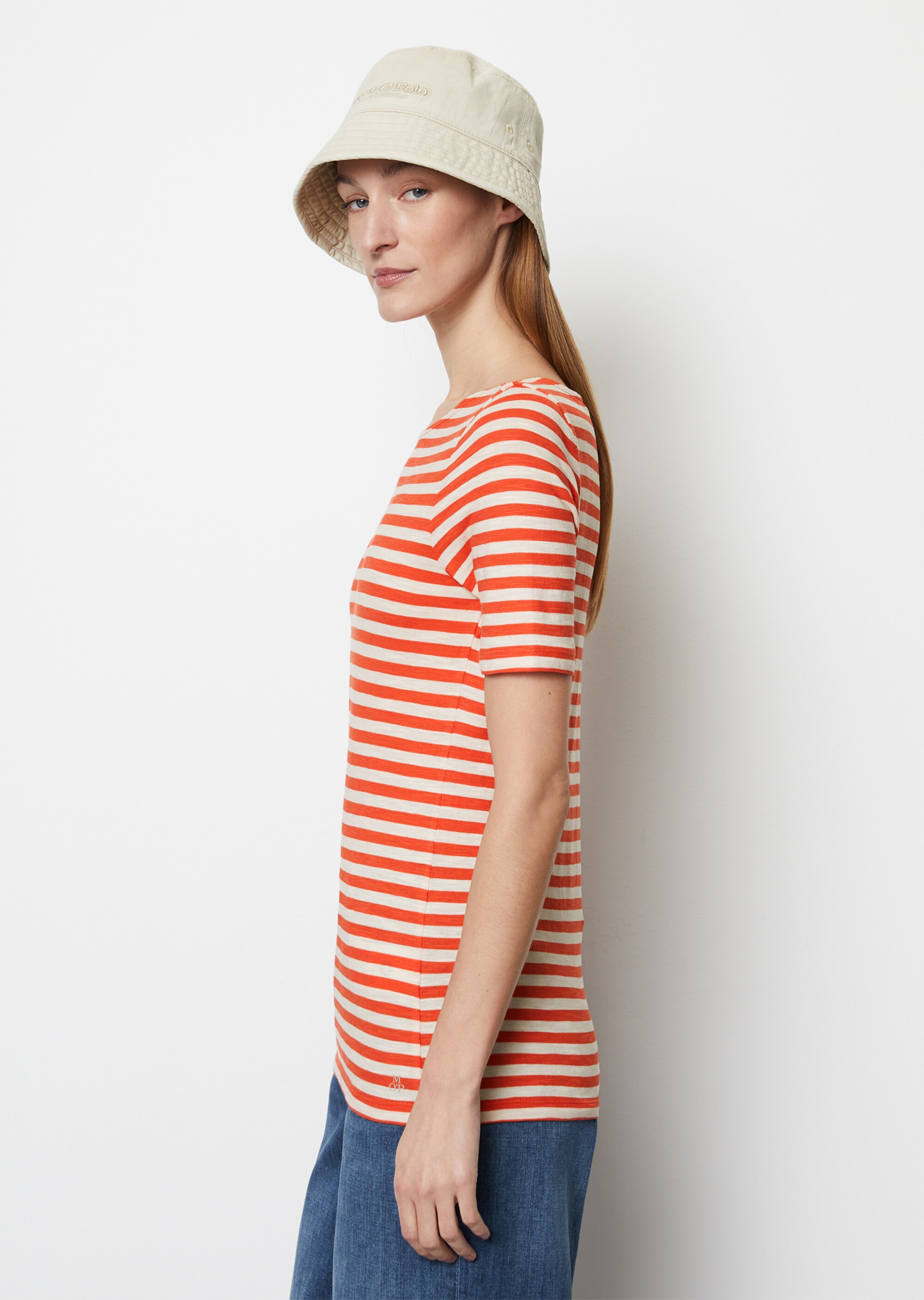 Gestreiftes T-Shirt slim aus Organic Cotton-Jersey