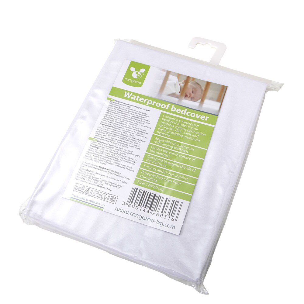 Cangaroo Überzug 1607 wasserdichter Matratzenschutz, waschbar 40°C, 120 x 60 cm