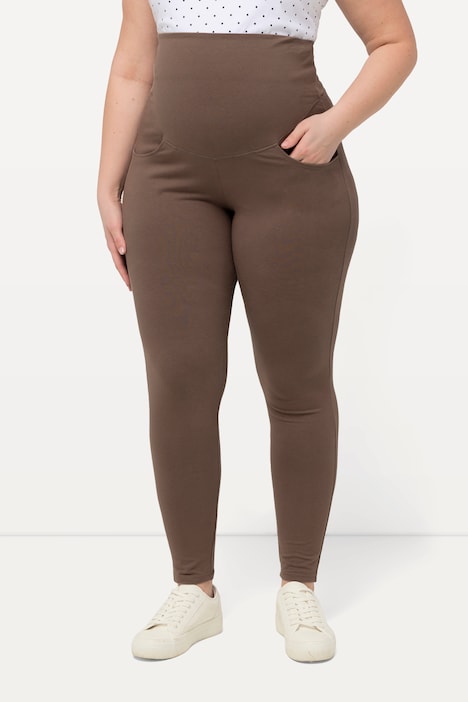Bellieva-Leggings, breiter Elastikbund, Skinny Fit, Biobaumwolle, GOTS