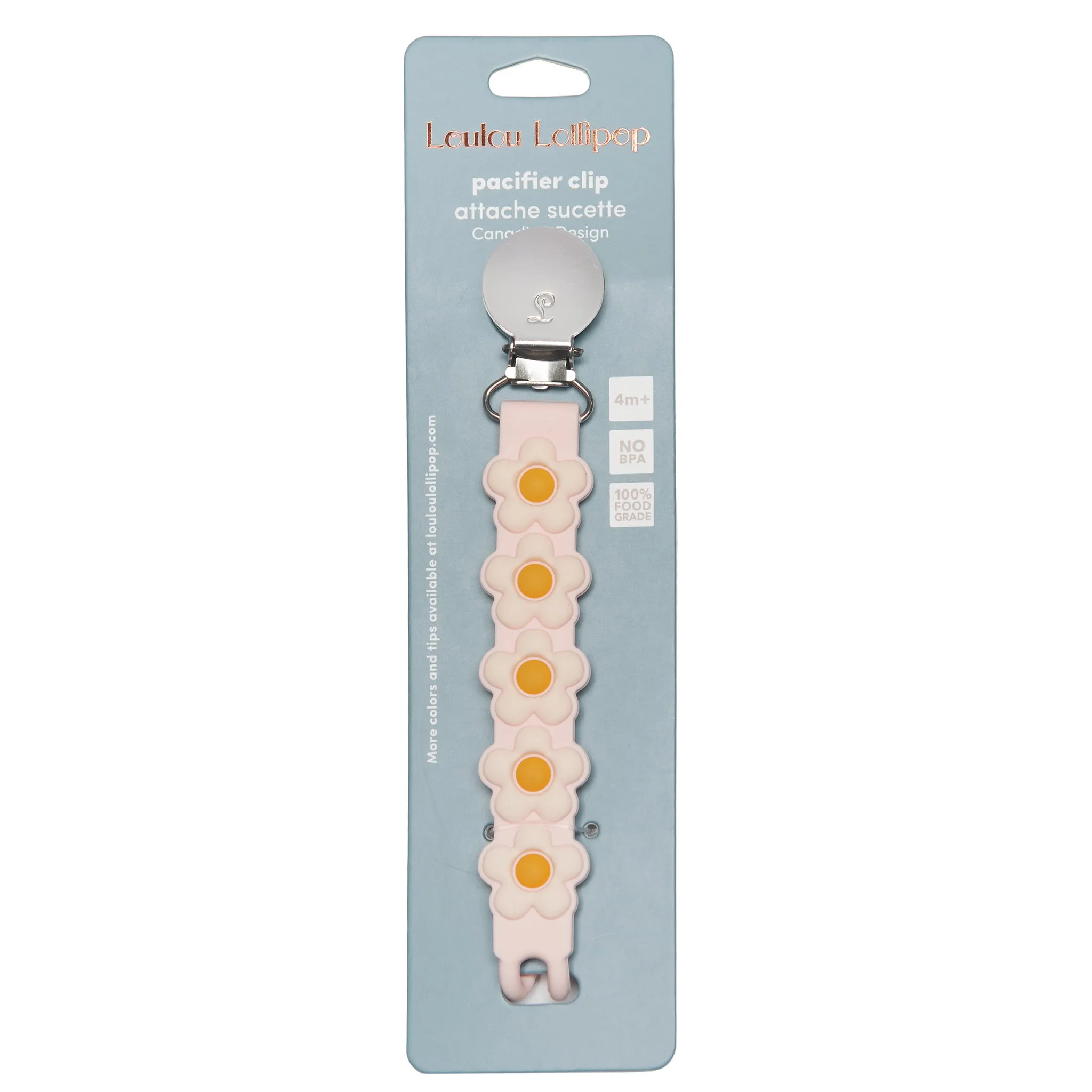 Loulou Lollipop Attache-Suce en Silicone - Marguerite