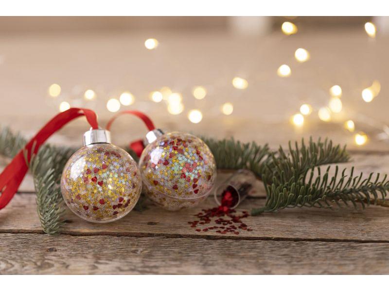 Creativ Company Bastelset Weihnachtskugeln Pailletten Individuell gestaltete Kugeln für den Weihnachtsbaum