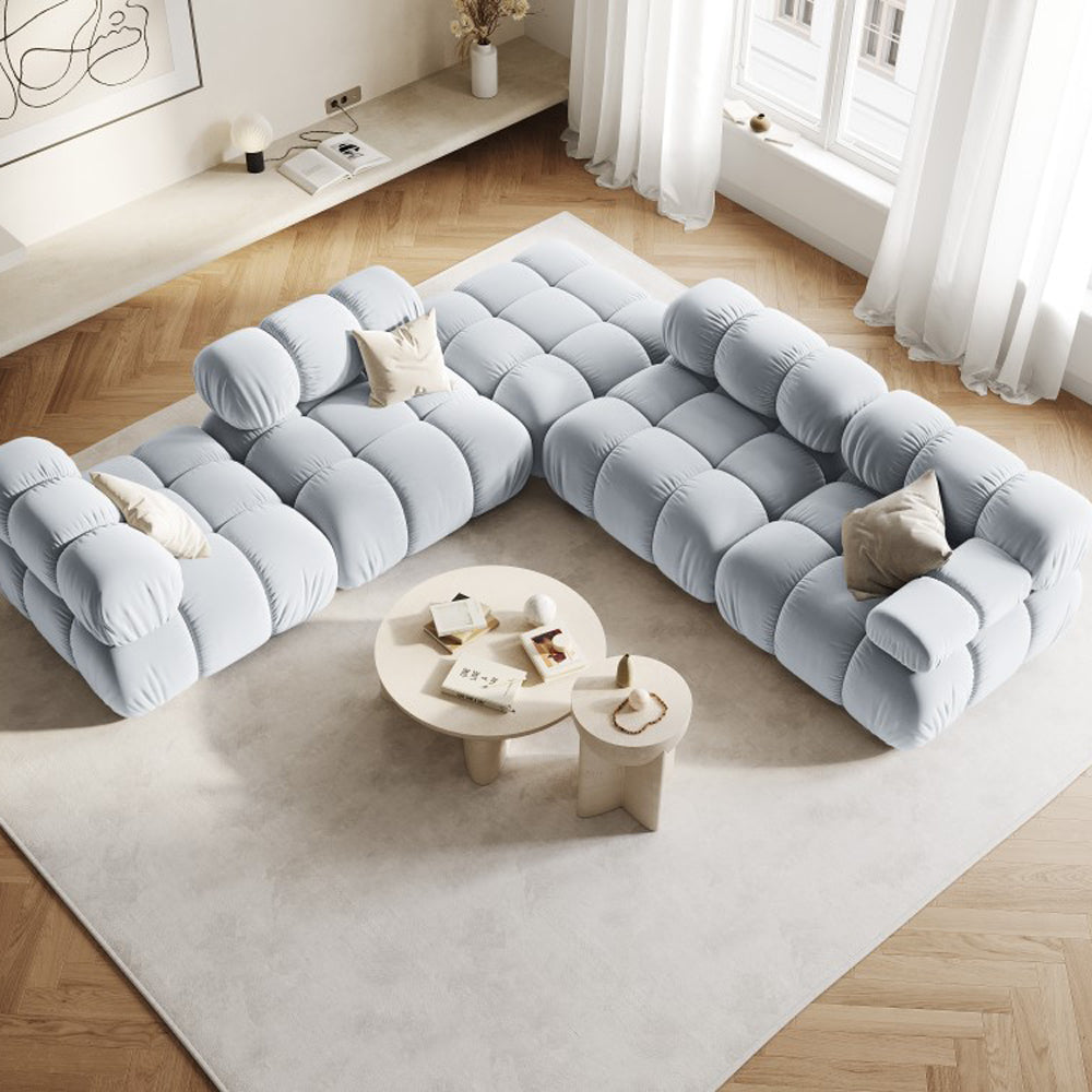 Milo Casa Tropea Modulair Bank Element - Middenstuk - Lichtblauw