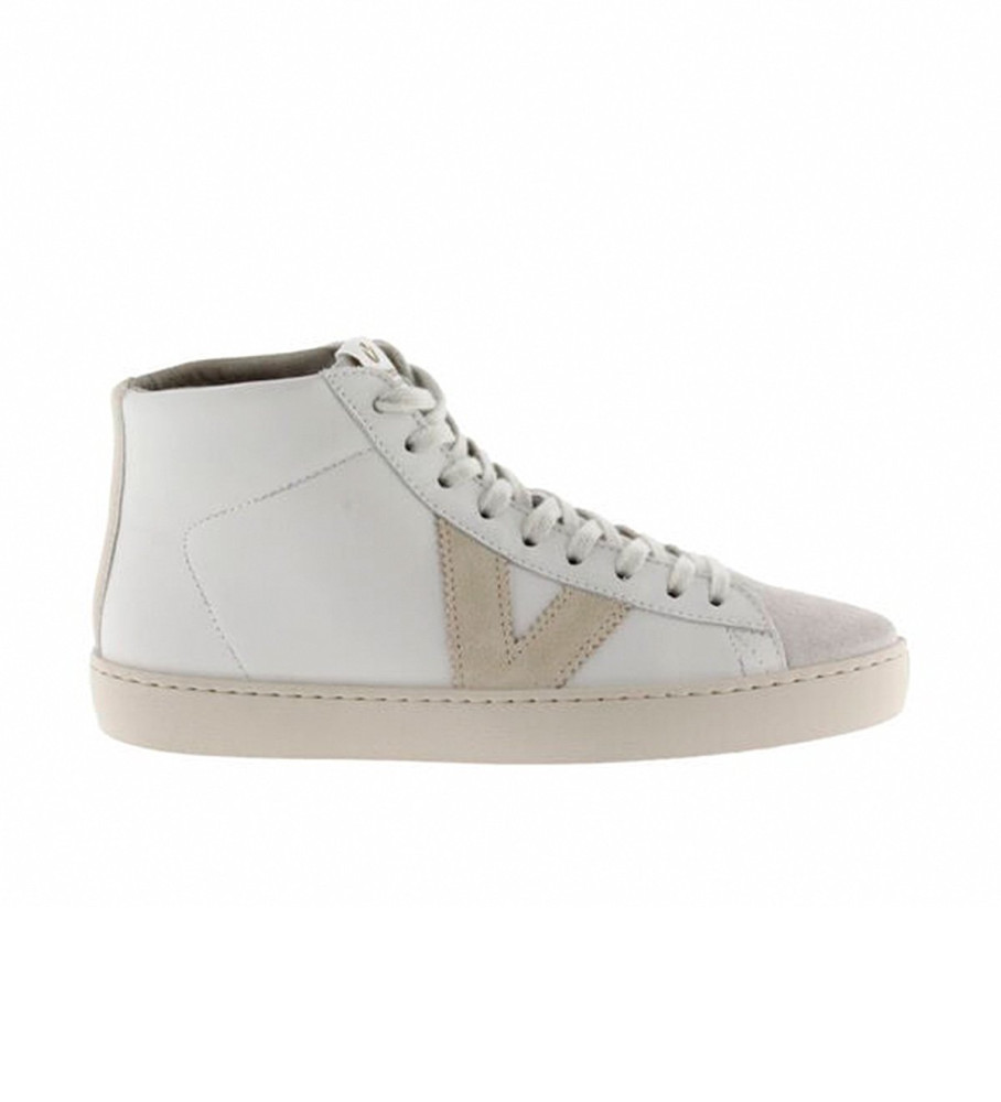 Tênis de couro Victoria 1126163 Branco, Cinza