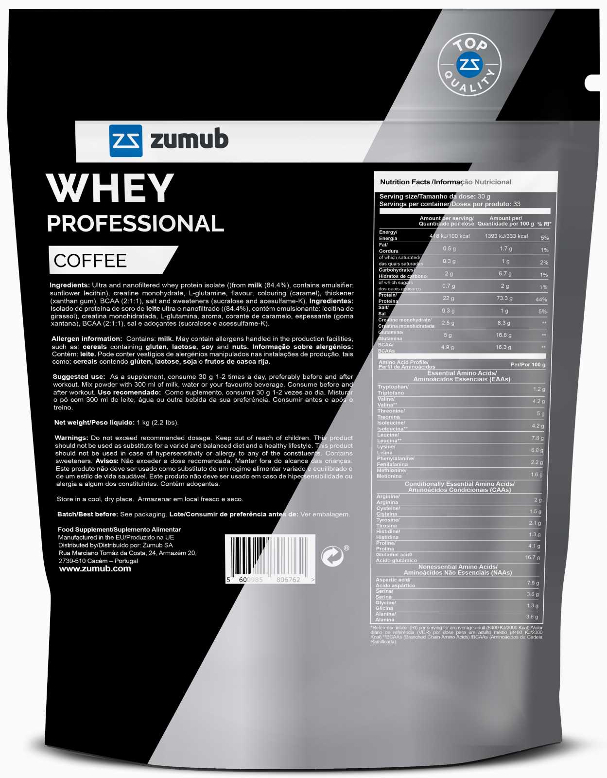 Zumub Professional Whey Protein 1kg