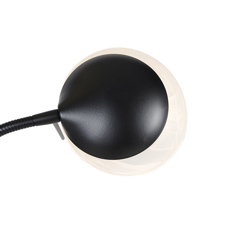 QAZQA - Moderne vloerlamp | Staande lamp | Lamp | Licht, zwart, incl. LED en dimmer met leeslamp (dimbaar tot warm) - Empoli Dimmer | Dimbaar | Woonkamer | Slaapkamer | Uplighter - St