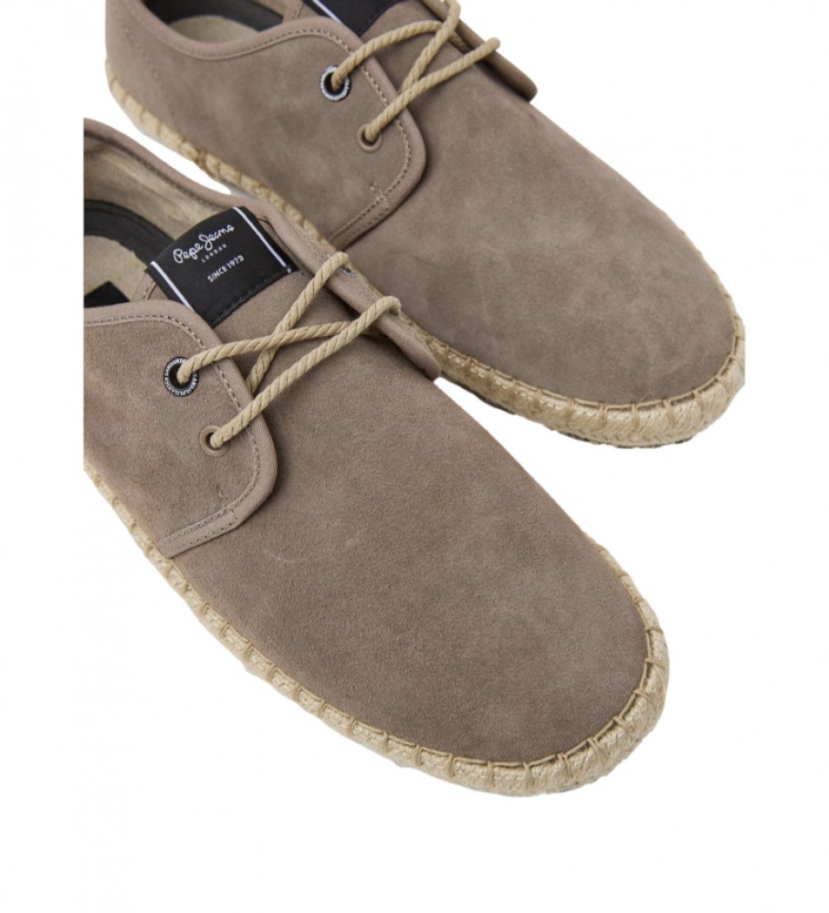 Tênis Pepe Jeans Tourist Classic em couro taupe
