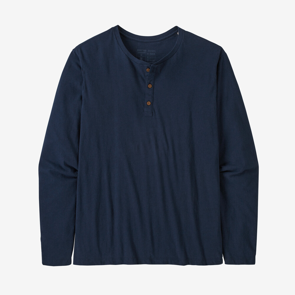 Leichtes Henley-Shirt für Herren aus regenerativer, biozertifizierter Baumwolle