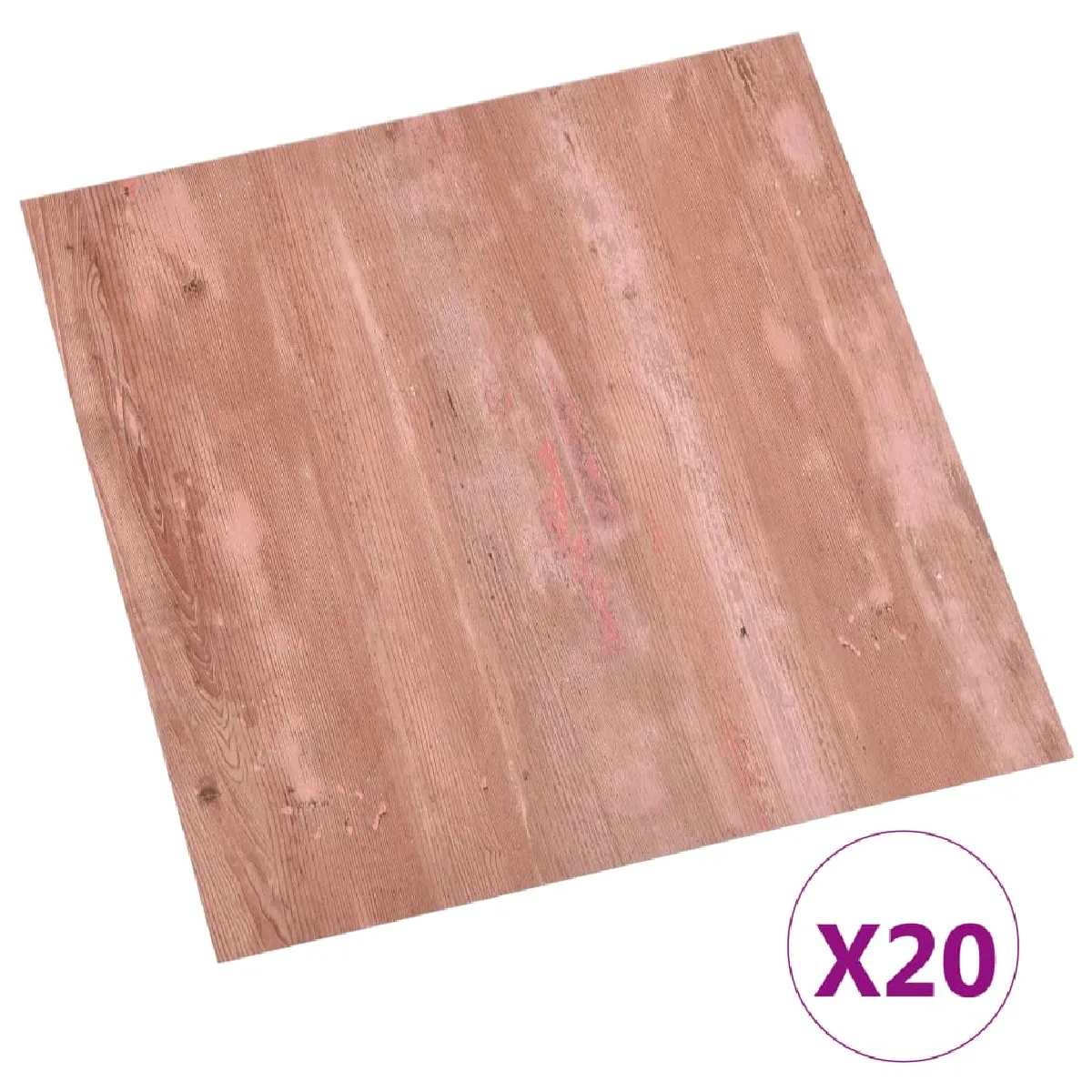 vidaXL Dalles PVC autoadhésives 1,86 m² - Rouge