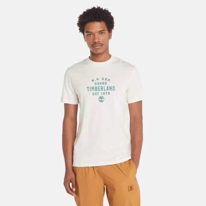 T-shirt à motif en blanc