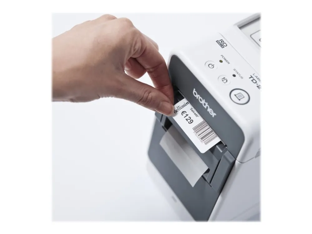 Brother TD-2120N - Etiketprinter - direkte termisk - Rulle (6,3 cm) - 203 dpi - op til 152.4 mm/sek. - USB 2.0, LAN, seriel, USB vært - skærer