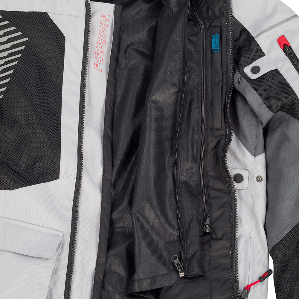 Bering - Blouson Bakundu Gris Clair / Noir / Rouge