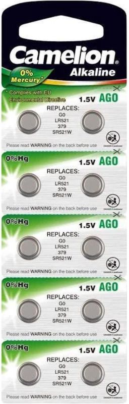 Camelion - LR63 / LR521 / AG0 - Alkaline Knoopcel Batterij - 10 Stuks