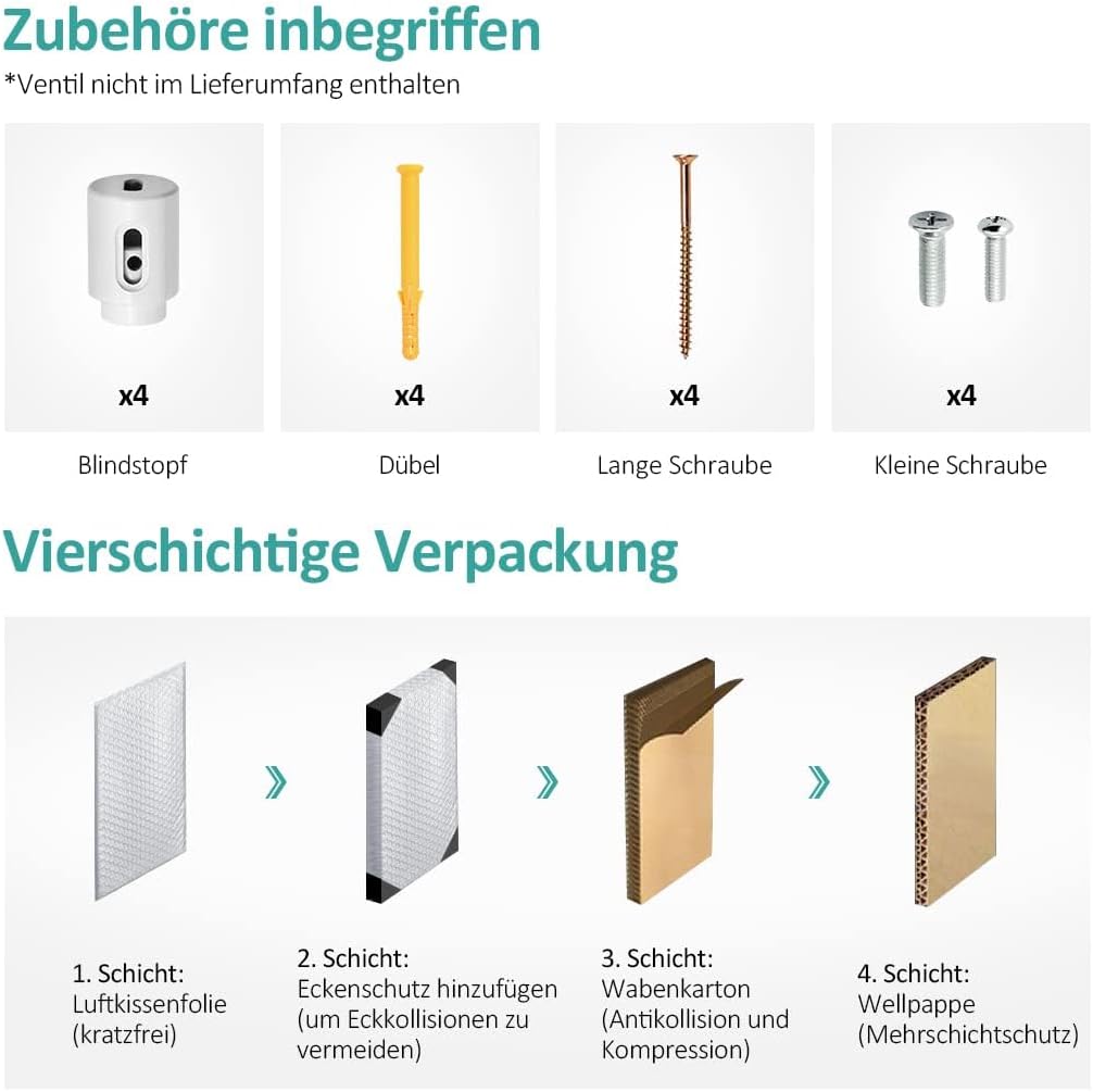 EMKE Badheizkörper Handtuchhalter 1320x500 mm, Handtuchheizkörper Seitenanschlusss Flach Handtuchwärmer Handtuchtrockner Heizkörper Bad Handtuchheizung Weiß 661W