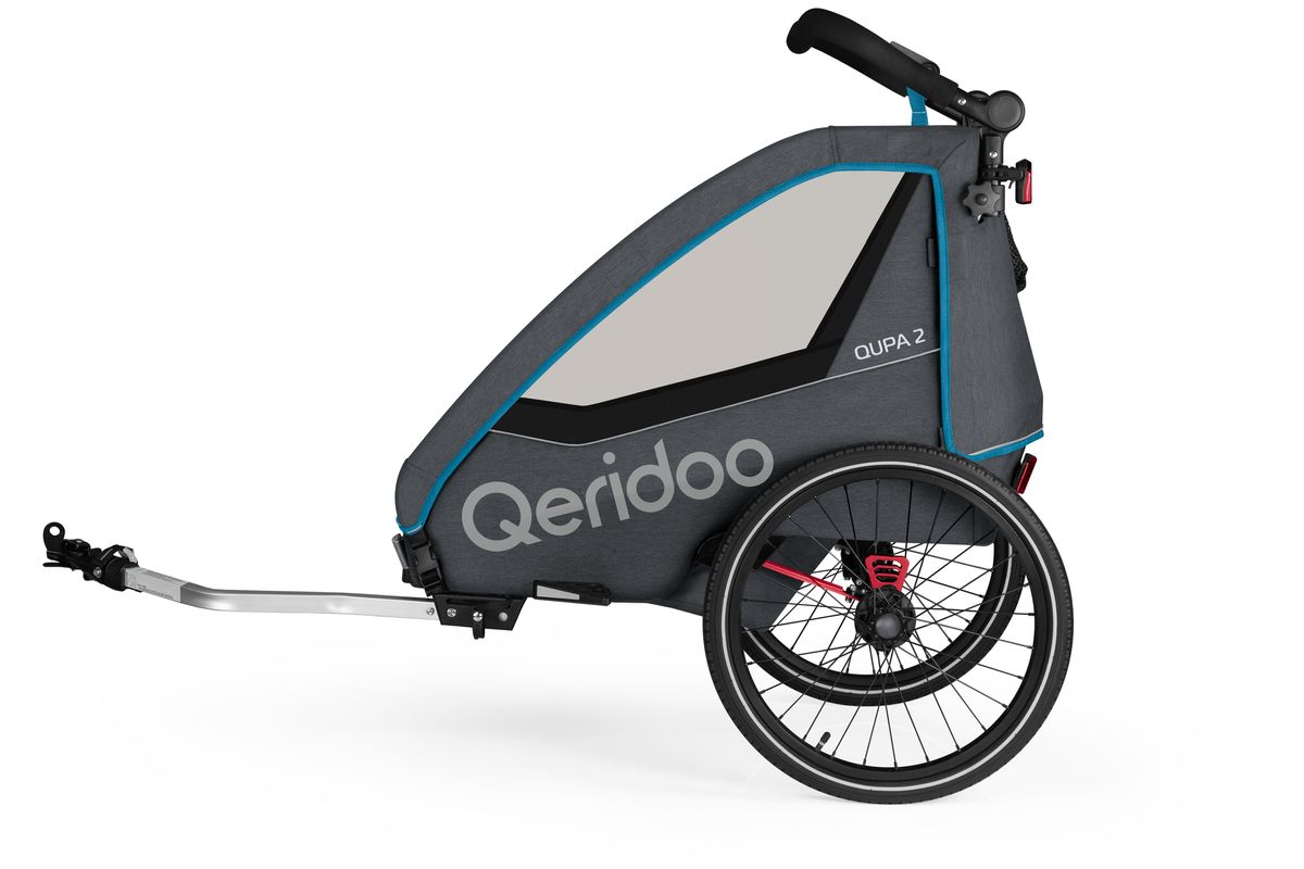 Qeridoo Fahrradanhänger QUPA 2 Blue