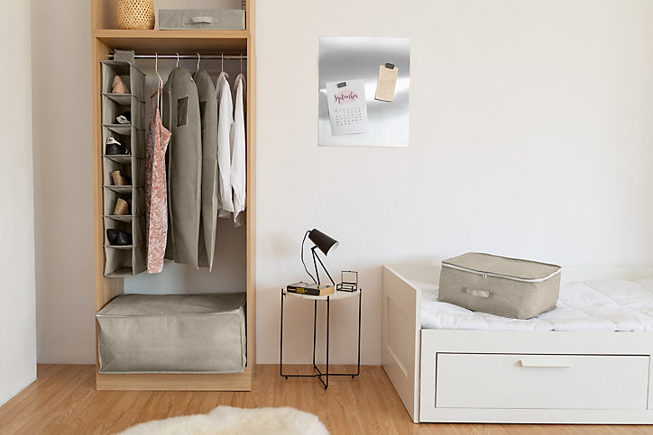 Housse de rangement pour vêtement Compactor Nancy beige H. 137 x L. 60 cm