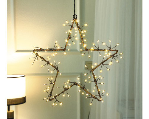 LED metalen ster Ø 30 cm Lafiora warm witte lichtkleur incl. timerfunctie